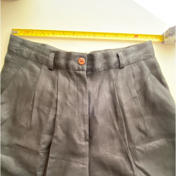 Kenar 100% Linen Shorts Black Size 10 - Picture 9 of 13